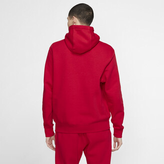 men's nike sportswear club fleece pullover hoodie red