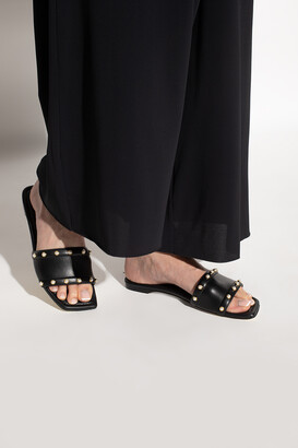 Stuart Weitzman Black Slide Women's Sandals | Shop the world's 