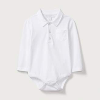 The White Company Long Sleeved Polo Bodysuit