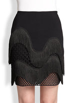 Thumbnail for your product : Stella McCartney Fringe & Lace Mini Skirt