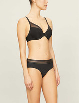 Thumbnail for your product : Passionata Pass Rhythm stretch-jersey and mesh push-up bra