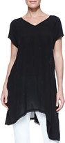 Thumbnail for your product : Johnny Was Asymmetric Georgette V-Neck Tunic, Black