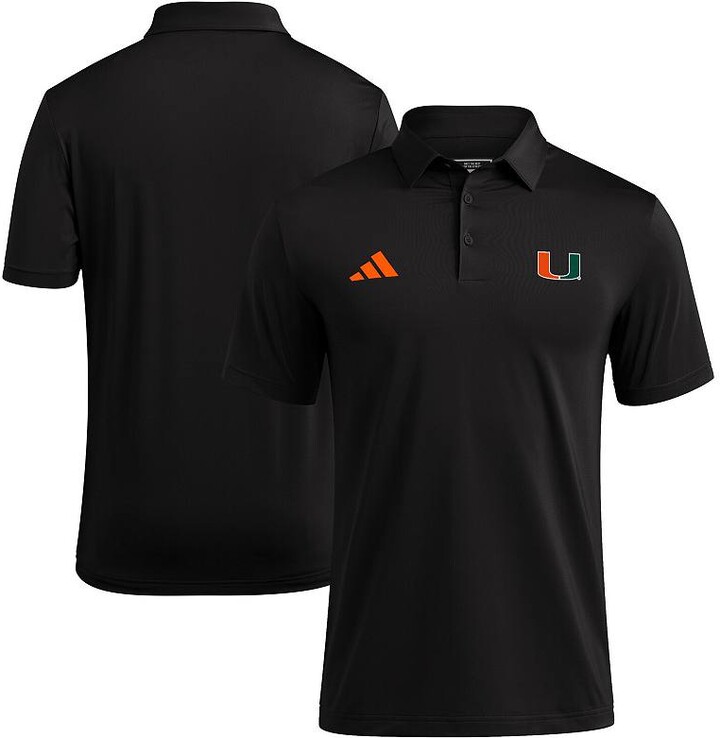 Men's adidas Black Miami Hurricanes Ultimate 365 Polo