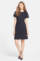 Thumbnail for your product : Donna Morgan Hardware Detail Crepe Shift Dress