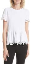 Thumbnail for your product : Kate Spade Cutwork Peplum Tee