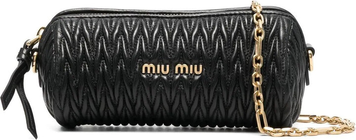 Miu Miu Miu Miu Nappa Leather Shoulder Bag - Stylemyle