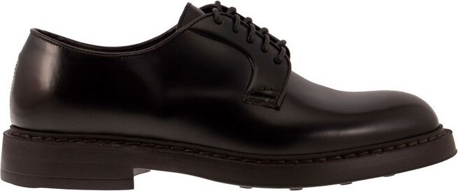 Doucal's Round-Toe Lace-Up Derby Shoes
