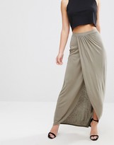 Thumbnail for your product : ASOS Petite PETITE Wrap Maxi Skirt in Jersey