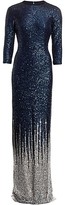 Thumbnail for your product : Teri Jon by Rickie Freeman Sequin-Embellished Knit Gown