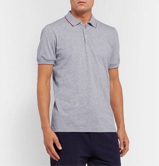 Brunello Cucinelli Slim-Fit Contrast-Tipped Cotton-Jersey Polo Shirt