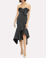 Thumbnail for your product : Jonathan Simkhai Speckle Print Asymmetrical Ruffle Dress