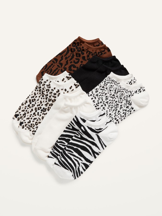 Winsummer Womens Mens Leopard Crew Socks Animal Pattern Print Fun Novelty Cotton Socks