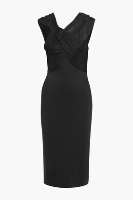 Victoria Beckham Twist-front Stretch-knit Dress