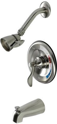 Kingston Brass KB8638DFL Tub and Shower Faucet, Brushed Nickel