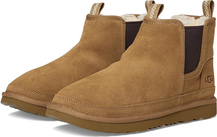 Ugg Kids Neumel Chelsea (Little Kid/Big Kid) Boy's Shoes Chestnut : 1 Little Kid M, Suede