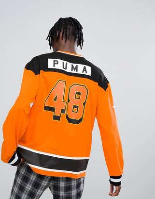Puma Hockey Sweat In Orange Exclusive To Asos