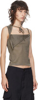 Thumbnail for your product : Maryam Nassir Zadeh SSENSE Exclusive Taupe Sheer Knit Tank Top