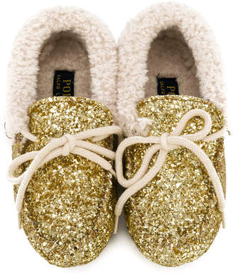 Ralph Lauren Kids glitter ballerina shoes
