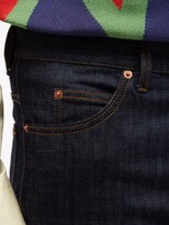 Thumbnail for your product : Gucci Logo-patch Straight-leg Jeans - Dark Blue
