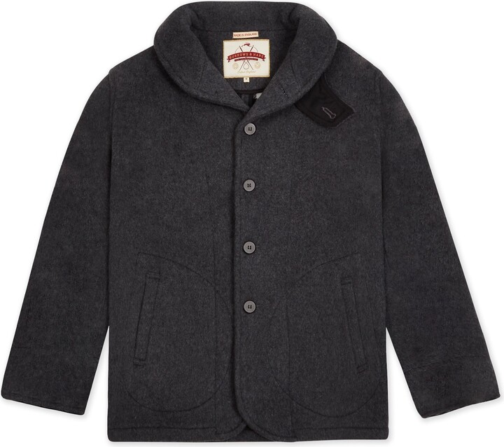 Burrows & Hare Shawl Collar Jacket Grey ShopStyle