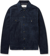 Thumbnail for your product : Officine Generale Liam Suede Trucker Jacket
