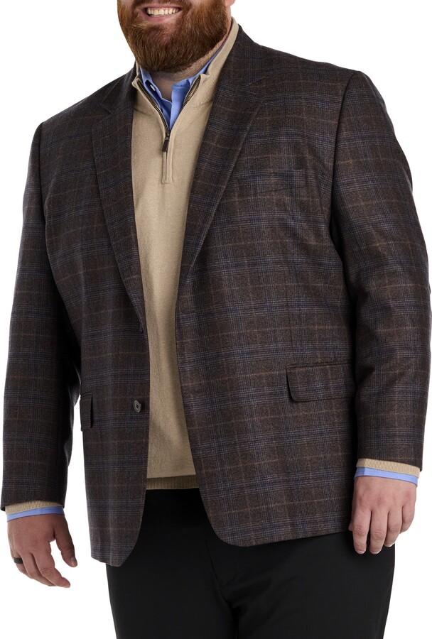 Oak Hill Premium by DXL Big & Tall Plaid Sport Coat