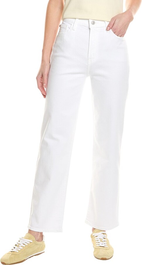 Hudson Noa White High-Rise Straight Ankle Jean