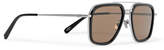 Thumbnail for your product : Brioni Aviator-Style Acetate And Brushed Silver-Tone Sunglasses