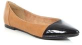 Thumbnail for your product : New Look Camel Contrast Pointed Toe Cap Pumps