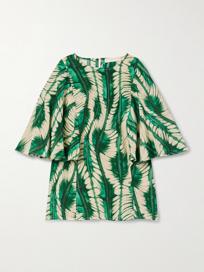 Ulla Johnson Ada Printed Silk Top - Green