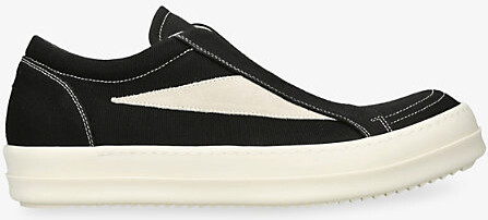 Drkshdw Mens Blk/White Vintage Laceless Canvas Trainers Eur 44 / 10 Uk Men