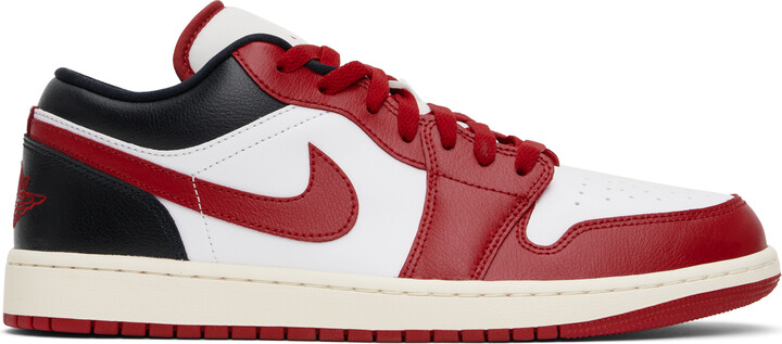 Nike Jordan Black & Red Air Jordan 1 Low Sneakers