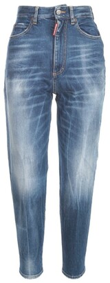 DSQUARED2 Distressed High-Waisted Jeans