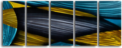 My Art Outlet 'Stretched Parrot' 5 Piece Graphic Art Plaque Set