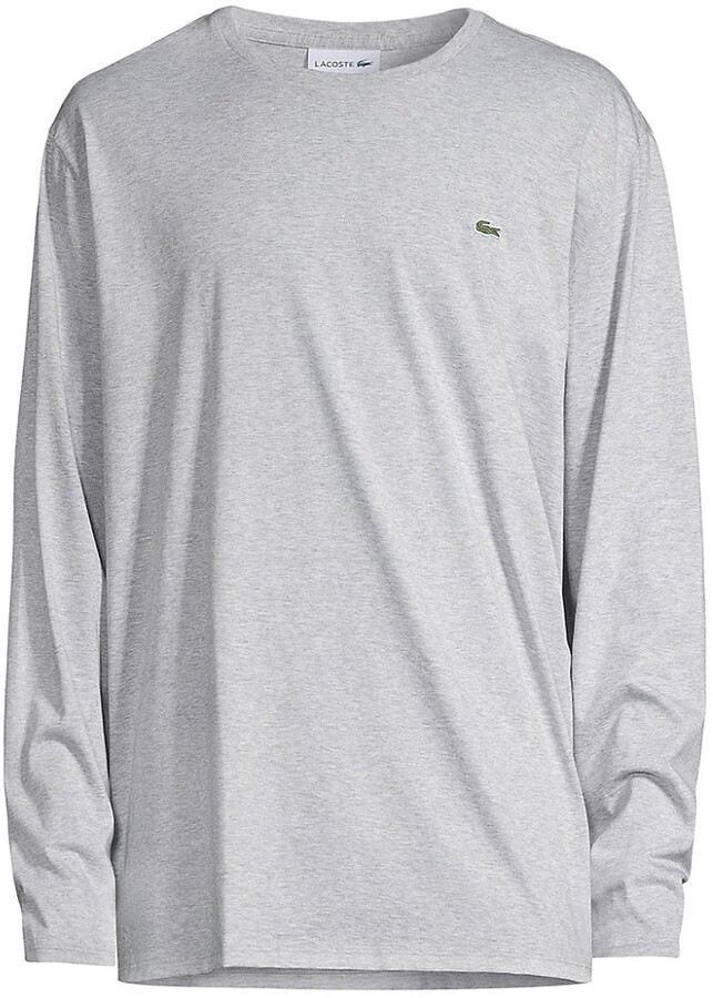 klodset konvertering ihærdige Lacoste Long-Sleeve Cotton T-Shirt - ShopStyle