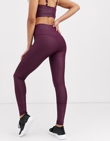 Thumbnail for your product : South Beach wetlook leggings in burgundy