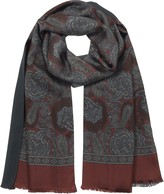 Thumbnail for your product : Forzieri Modal & Silk Paisley Print Men's Fringed Scarf
