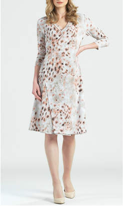 Clara Sunwoo Python print faux wrap dress
