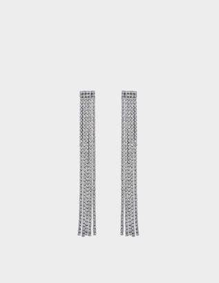 Marc Jacobs River Earrings in Antique Silver Brass and Crystal