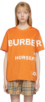 Burberry Orange Horseferry T-Shirt