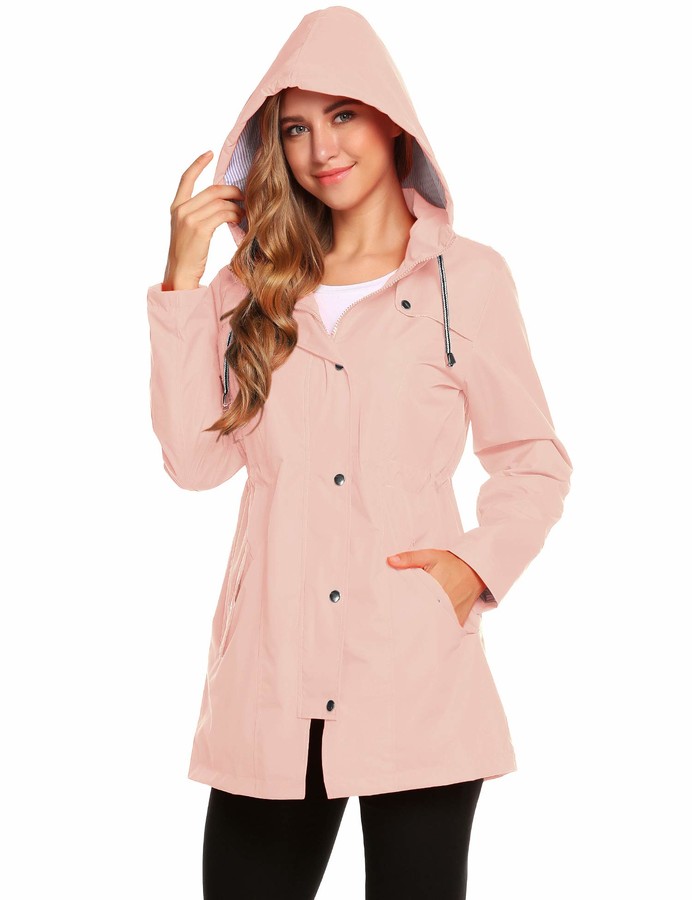 pink rain coats
