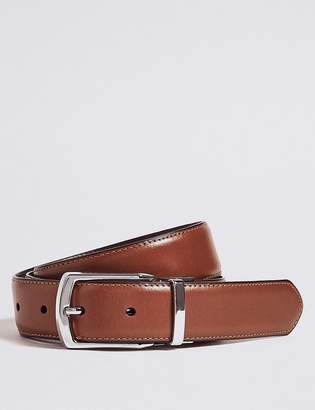 M&S CollectionMarks and Spencer Leather Rectangular Buckle Reversible Belt