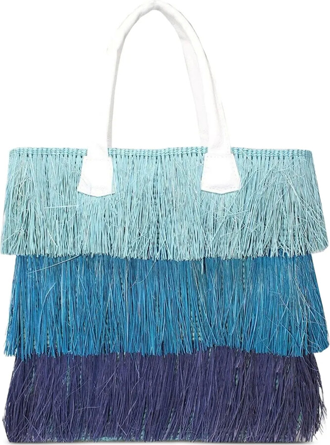 Sensi Fringed Three-Tone Tote Bag