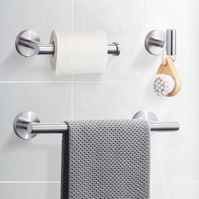 Aleasha 3 - Piece Stainless Steels Bathroom Hardware Set
