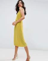 Thumbnail for your product : ASOS Cami Dress with Wrap Front in Plisse