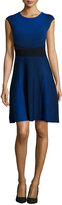 Thumbnail for your product : Muse Geometric-Print Fit-and-Flare Dress, Cobalt