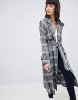 Thumbnail for your product : ASOS DESIGN Trench In Check