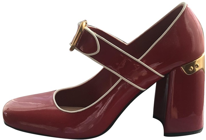 red patent leather mary janes