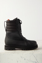 Thumbnail for your product : Loro Piana Regent Shell And Leather Ankle Boots - Black