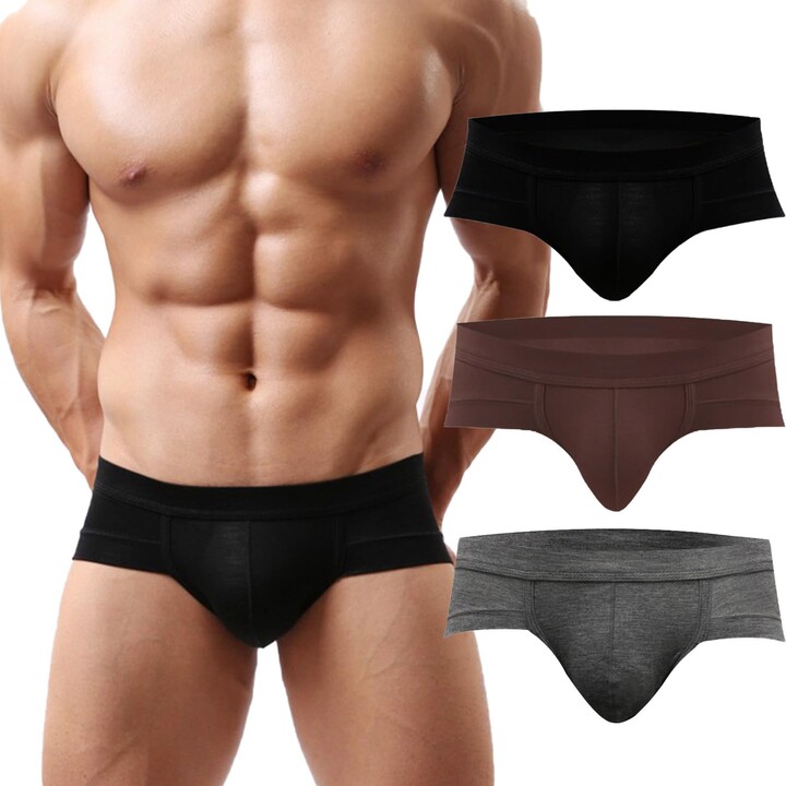 Faringoto Men Sexy Underwear Breathable Underpants Modal Comfortable Gay  Calzoncillos Panties - ShopStyle Briefs